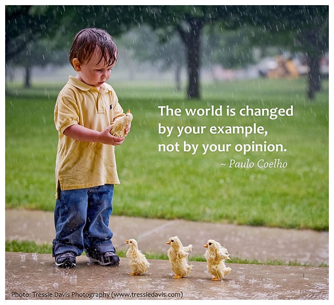 The World is Changed by Your Example, Not by Your Opinion