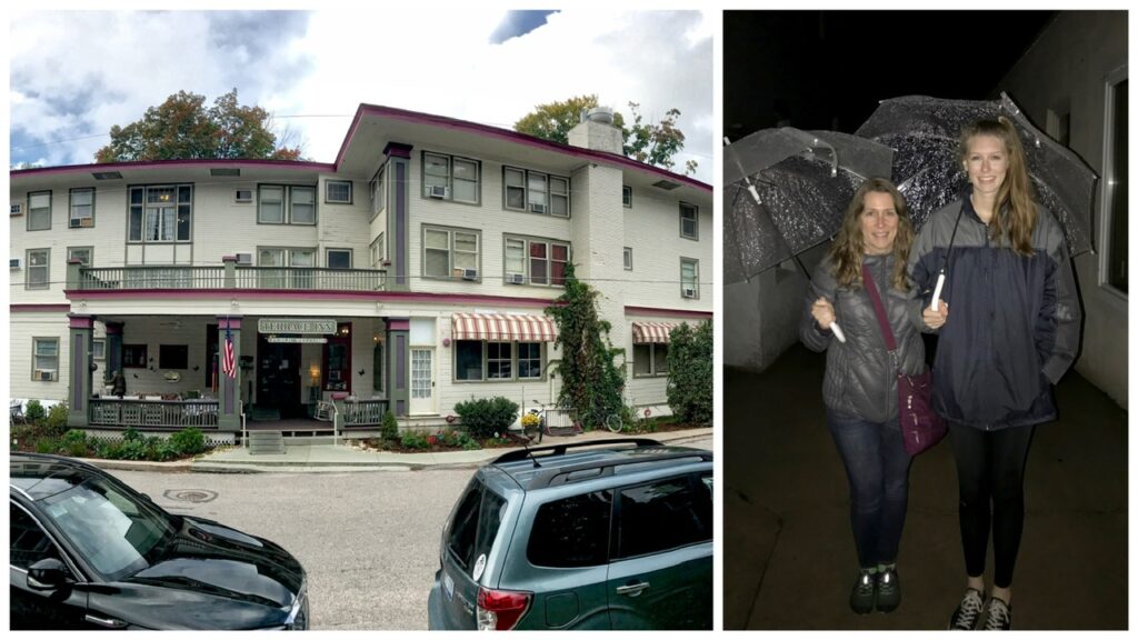 The Terrace Inn in 2018, and me and Riley during out haunted tour