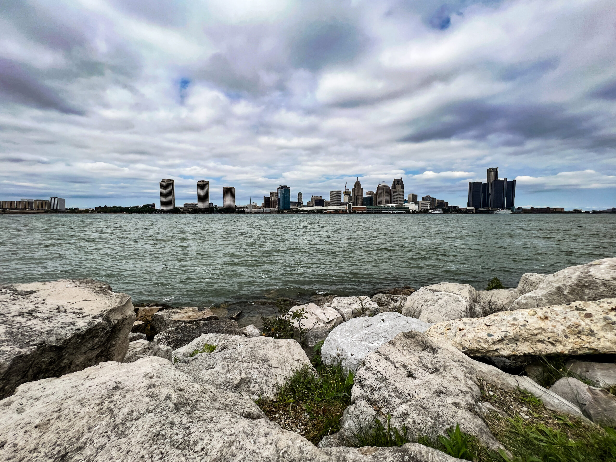 View of Detroit from the Windsor River Walk